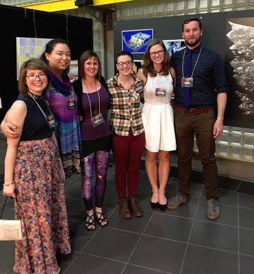 The Art of Planetary Science's 2017 lead team (left to right): Theresa Hentz, Tracy Esman, Jamie Molaro, Hannah Tanquary, Sarah Peacock, and James Keane