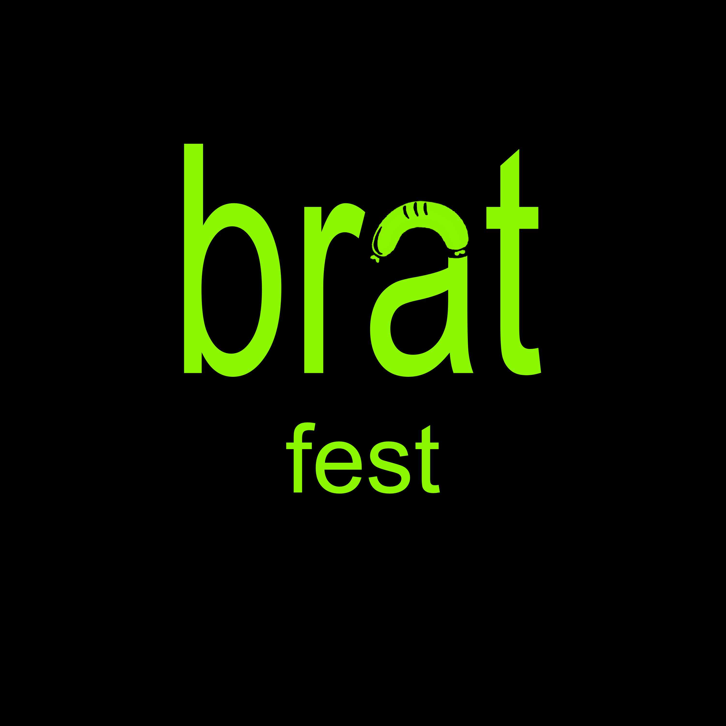 Bratfest in the style of Charli XCX's 2024 album, Brat