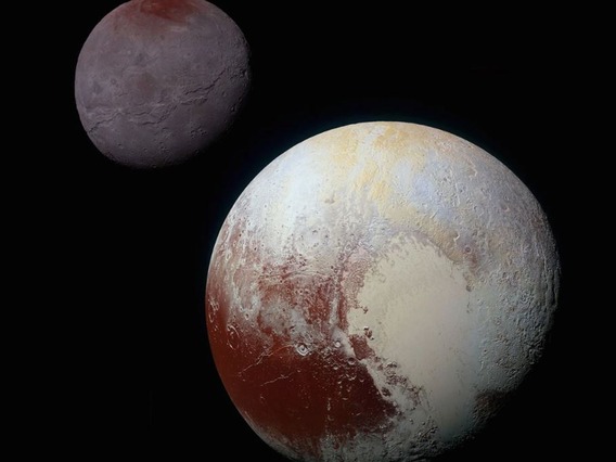 Pluto and its largest moon Charron