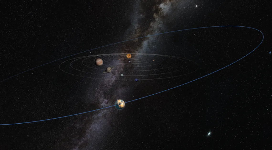 Unseen "planetary mass object" makes its existence known by ruffling the orbital plane of distant Kuiper Belt objects