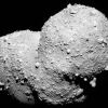 Asteroid Itokawa as seen by the Hayabusa spacecraft.