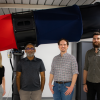 Reddy research team members in front of the RAPTOS telescope.