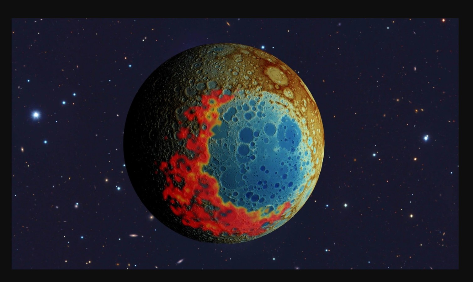 The South Pole-Aitken impact basin on the far side of the Moon