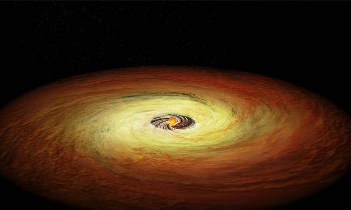 Planet-forming disk of gas and dust