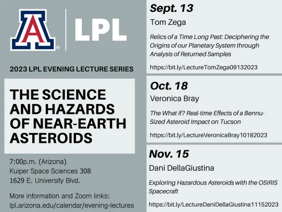 2023 Fall Evening Lecture schedule