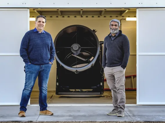 Roberto Furfaro of the Dept. of Systems and Industrial Engineering and Vishnu Reddy of the Dept. of Planetary Sciences at the Biosphere 2 Space Domain Awareness Observatory. 