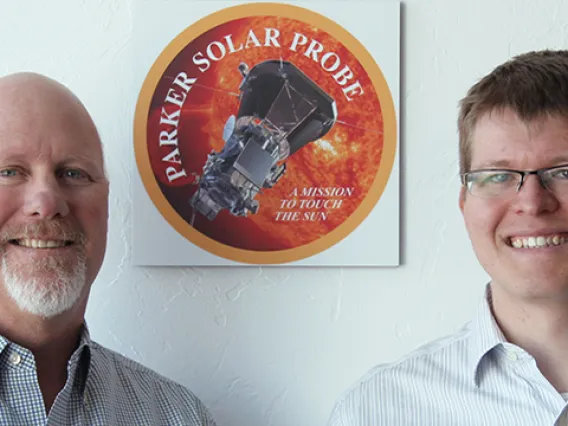 "I hope there is a massive coronal mass ejection that happens during the mission," says Joe Giacalone (left), "…or maybe at the end of the mission." Kristopher Klein (right) is excited about the opportunity to go to a "fundamentally new" region of space – a star.