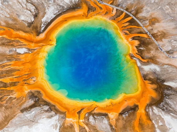 Grand Prismatic Spring in Yellowstone National Park