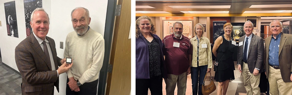 Tom Jones with John Lewis and other Alumni