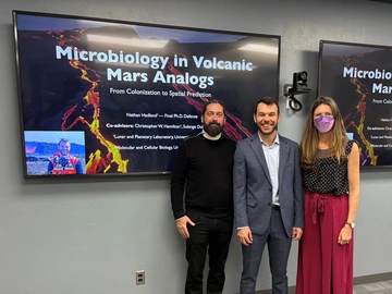 Nathan Hadland and advisors Christopher Hamilton and Solange Duhamel