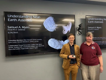 Samuel Myers with advisor Ellen Howell final defense