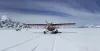 Airplane on snow runway